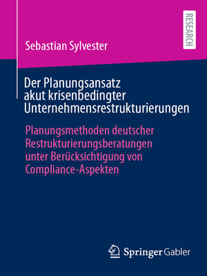 cover image of Der Planungsansatz akut krisenbedingter Unternehmensrestrukturierungen